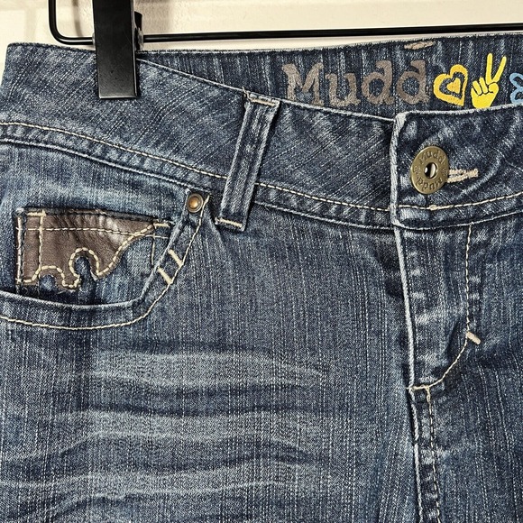 Mudd Skinny Boot Dark Wash Denim Jeans Women's Juniors Size 3 - Picture 3 of 12